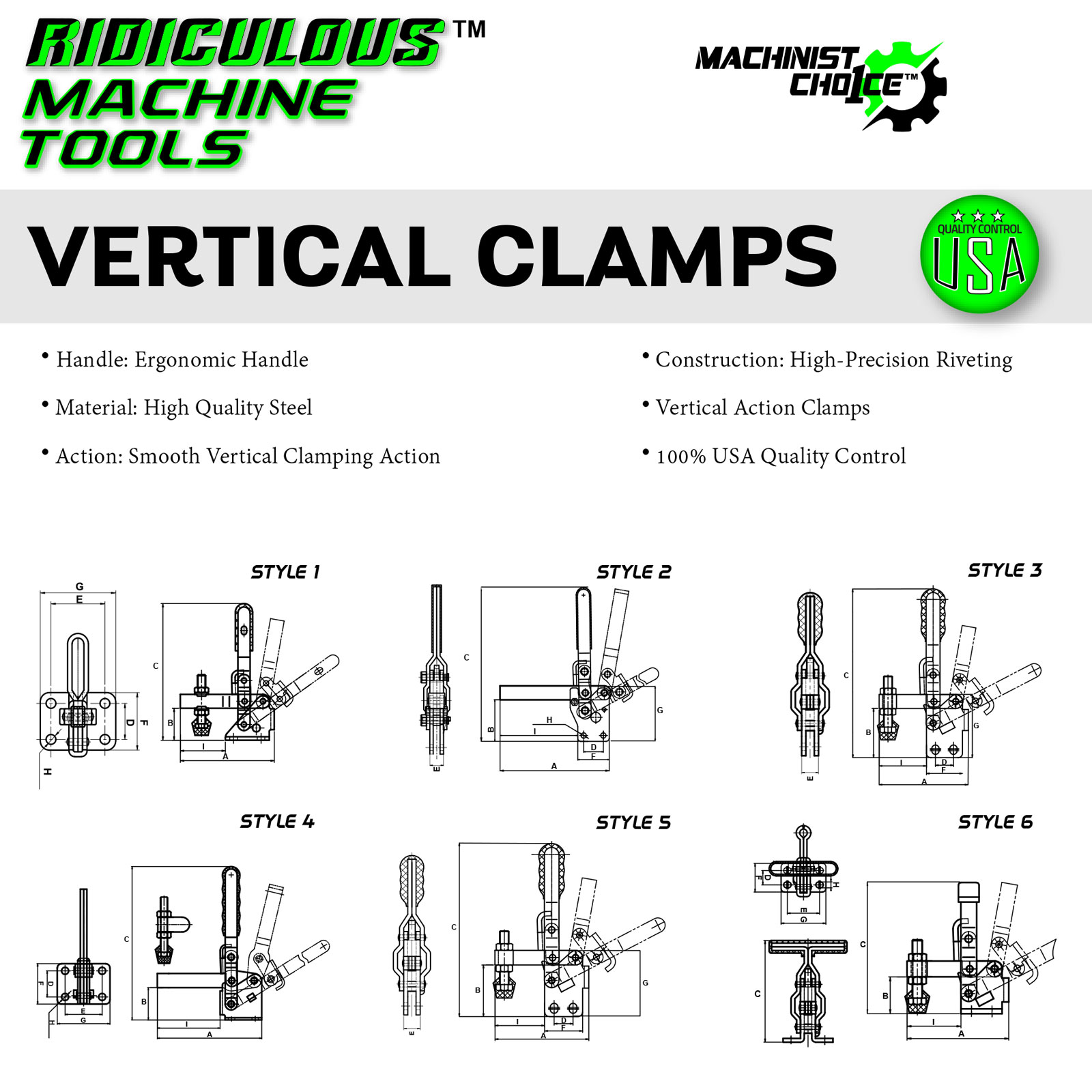 Vertical Toggle Clamps Diagram